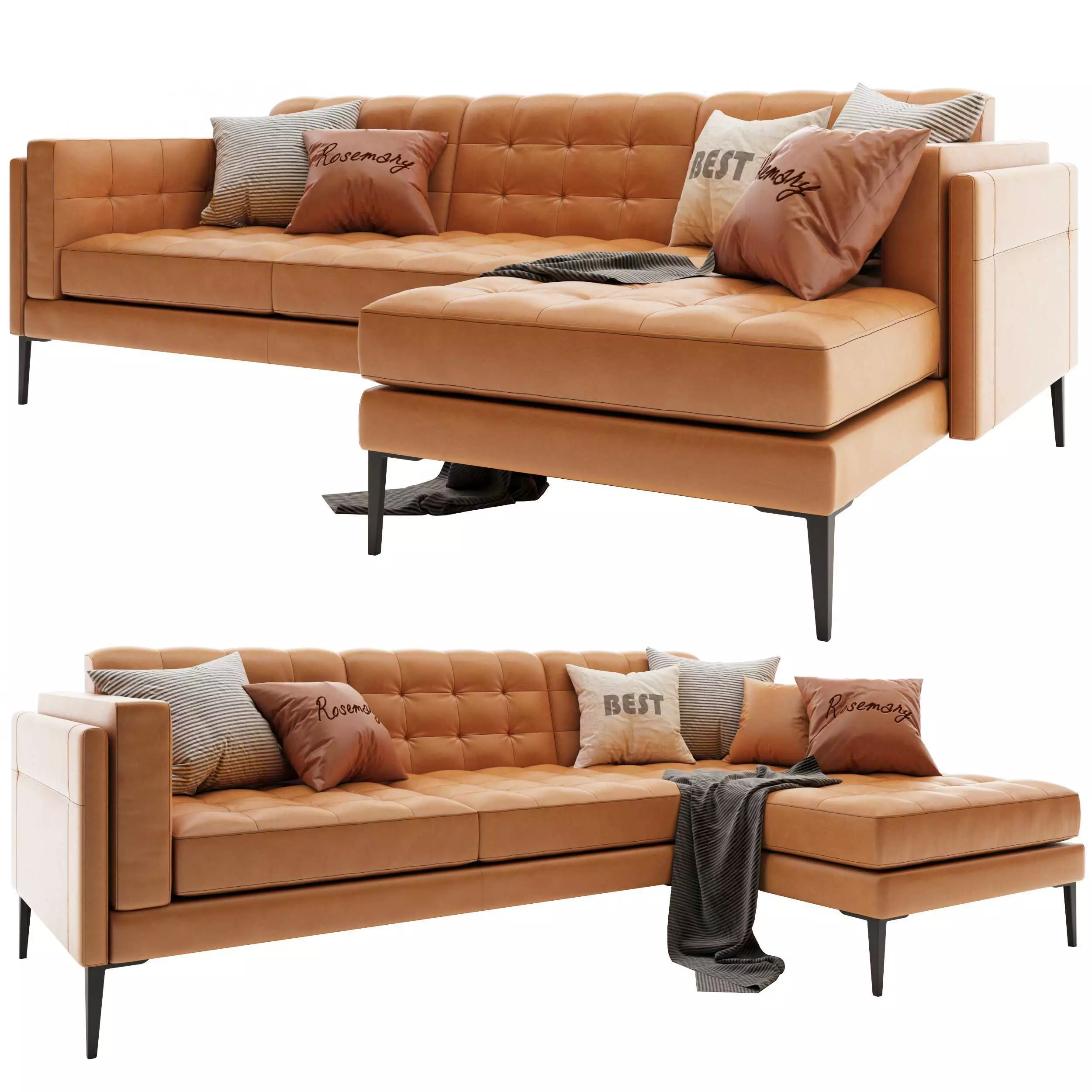 PA-MODERN-LEATHER-LSHAPE-SOFA-03 sectional sofa in tan leather 3D model_0