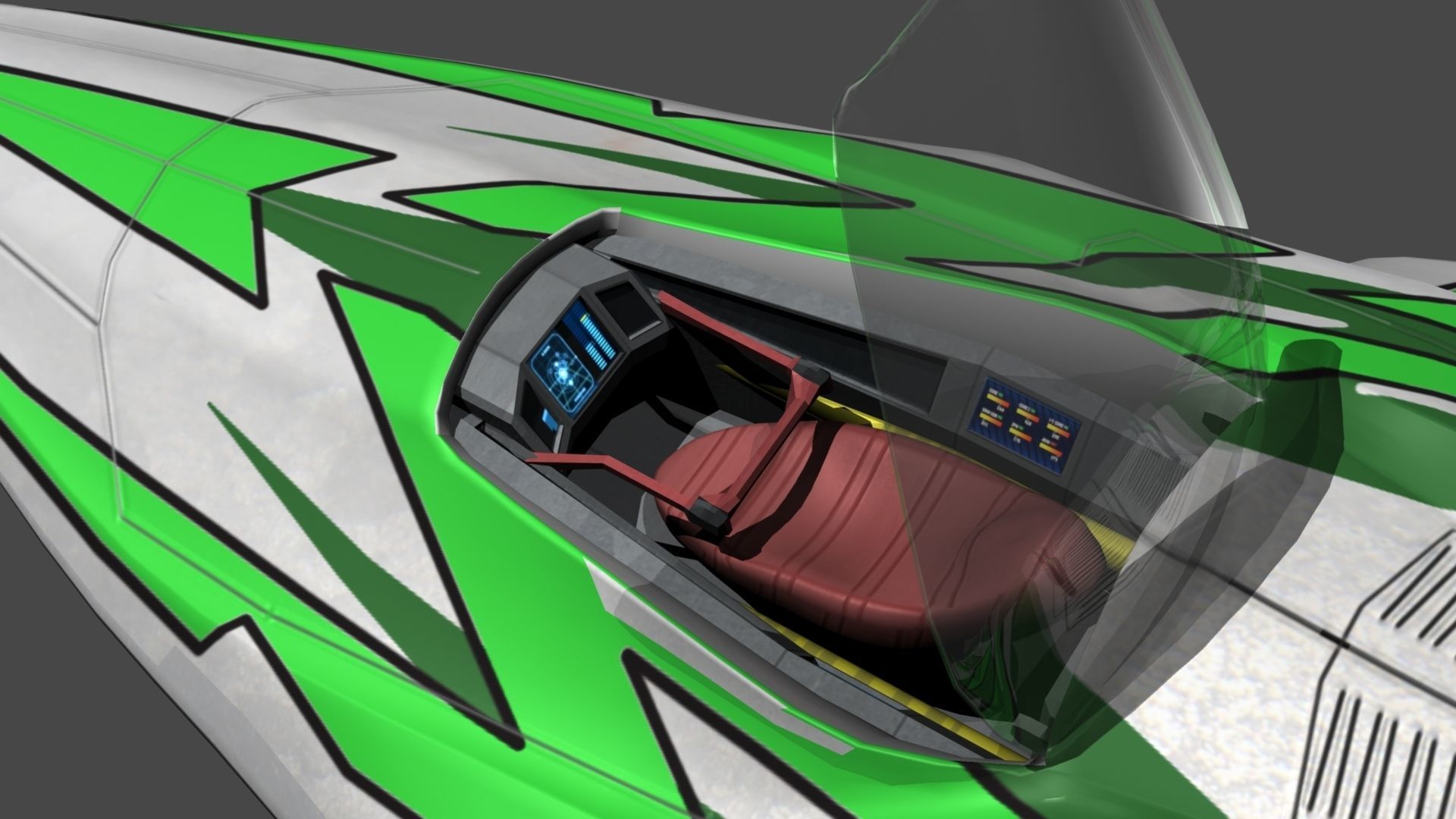 Race Craft Low-poly 3D model_4