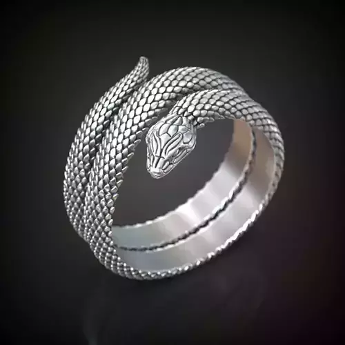 Ring snake serpent scales 3D print model