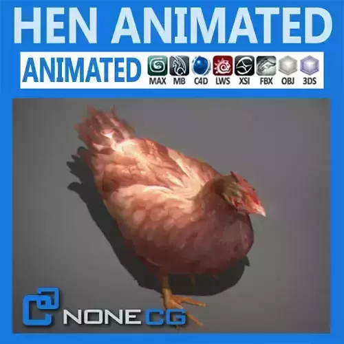 Animated Chicken 3D model