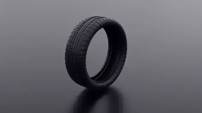 Detailed tire model 3D model
