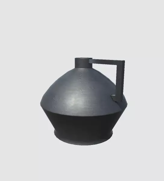 Aluminum Vase for Gaming Free low-poly 3D model