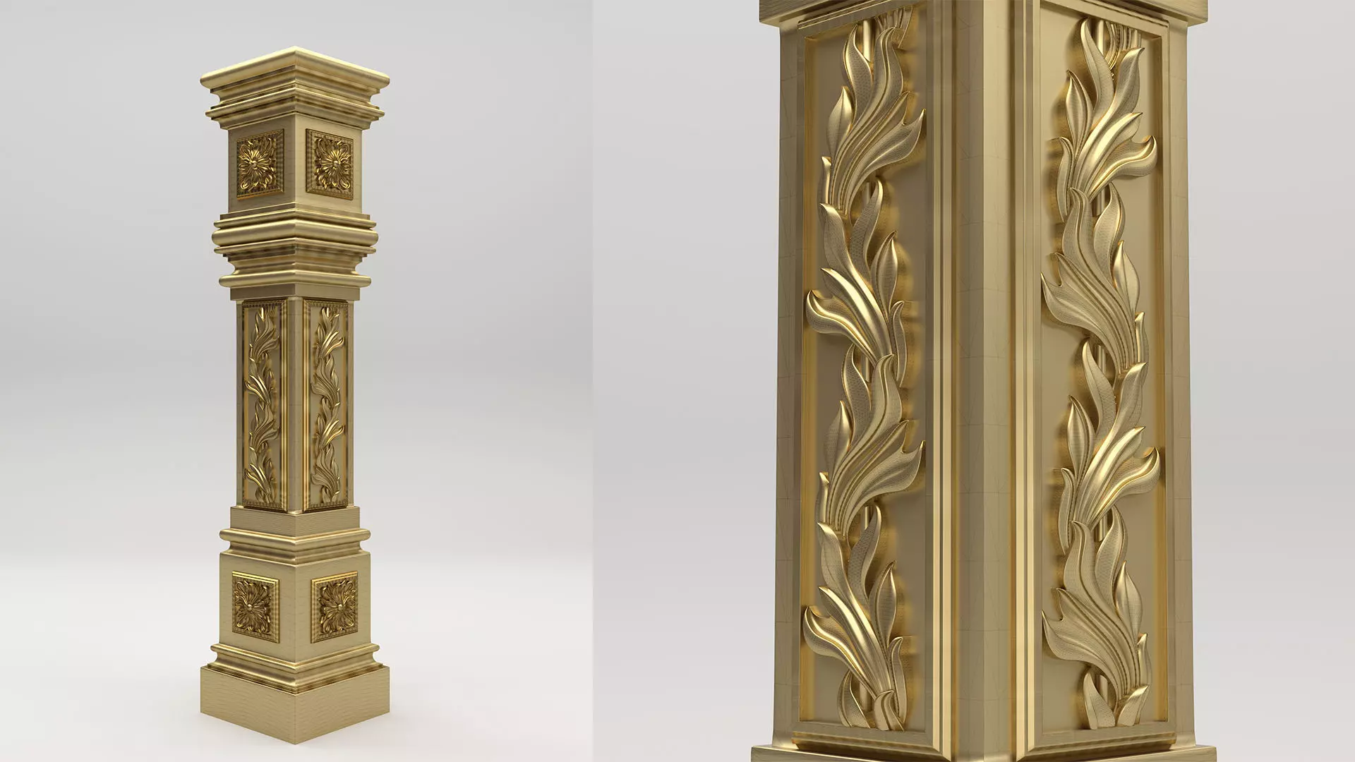 Carved Column 3D model_0