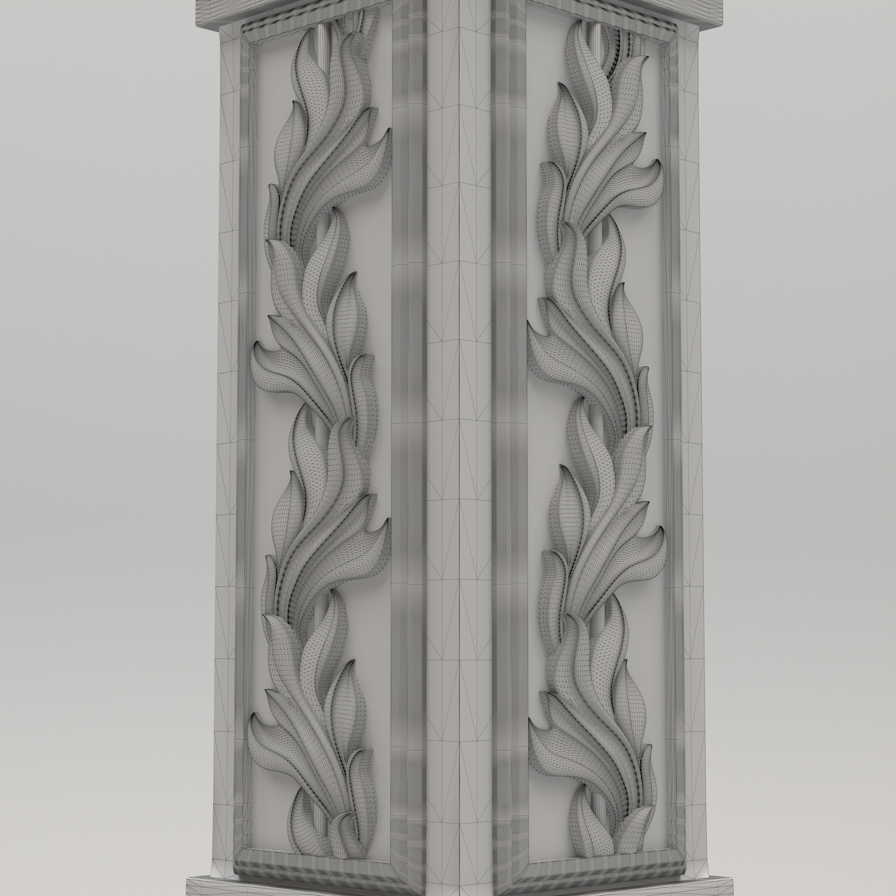 Carved Column 3D model_6