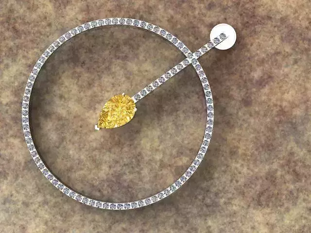 Drop Circle Yellow Diamond