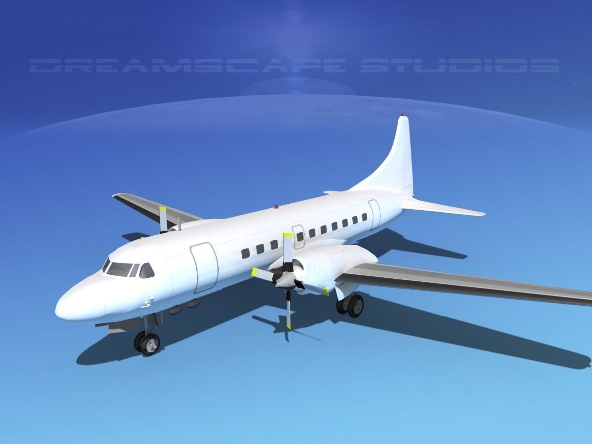 Convair CV-580 Unmarked 1 3D model_10