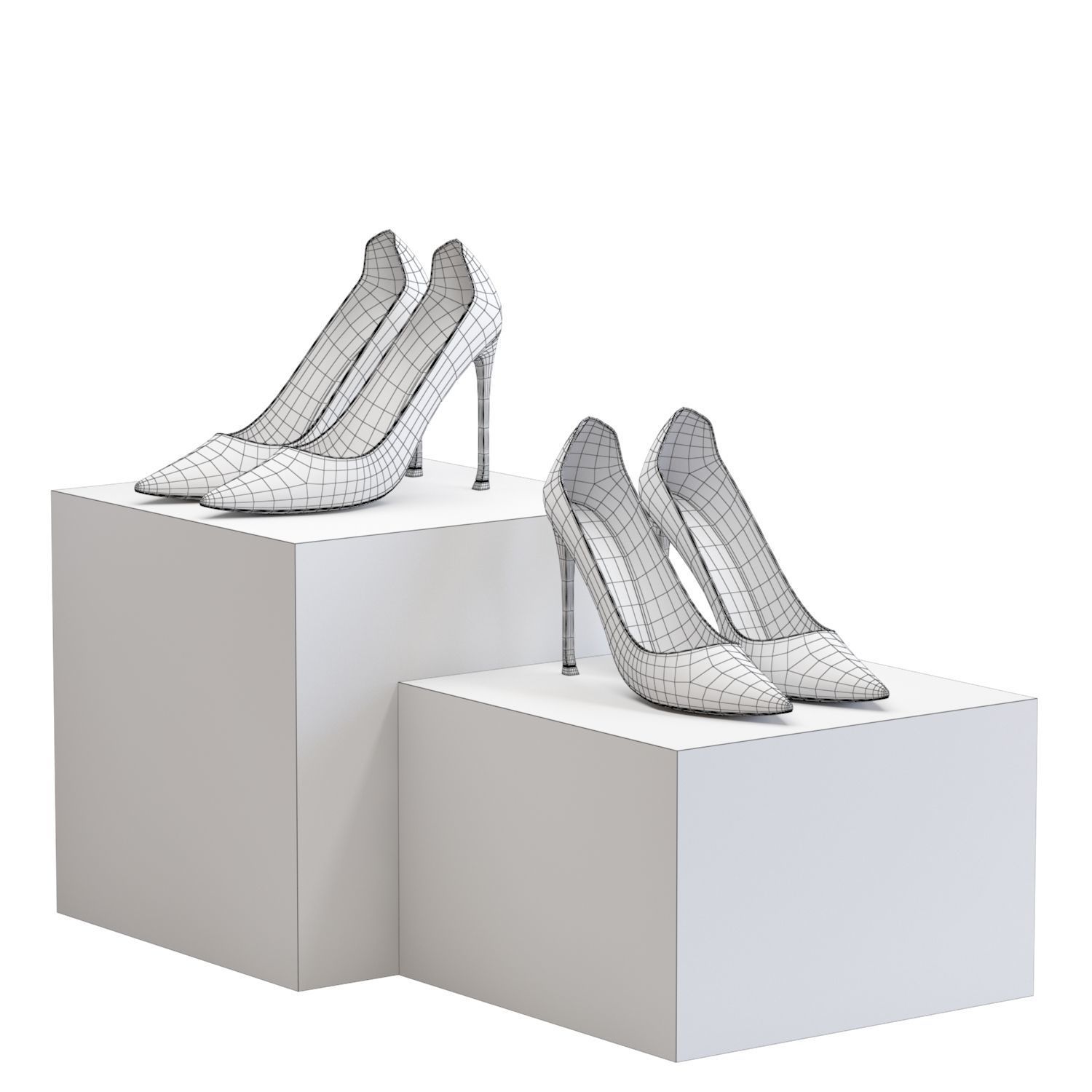 Shoes 01 - High Heel Shoes - Dior D-Moi Pump 3D model_7