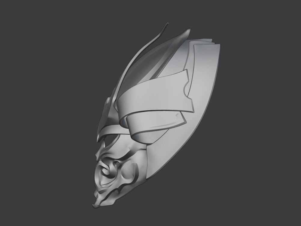 Predator mask - Samurai 3D print model_9