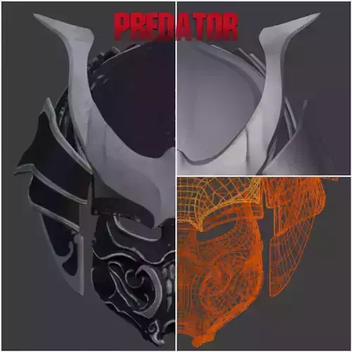 Predator mask - Samurai 3D print model
