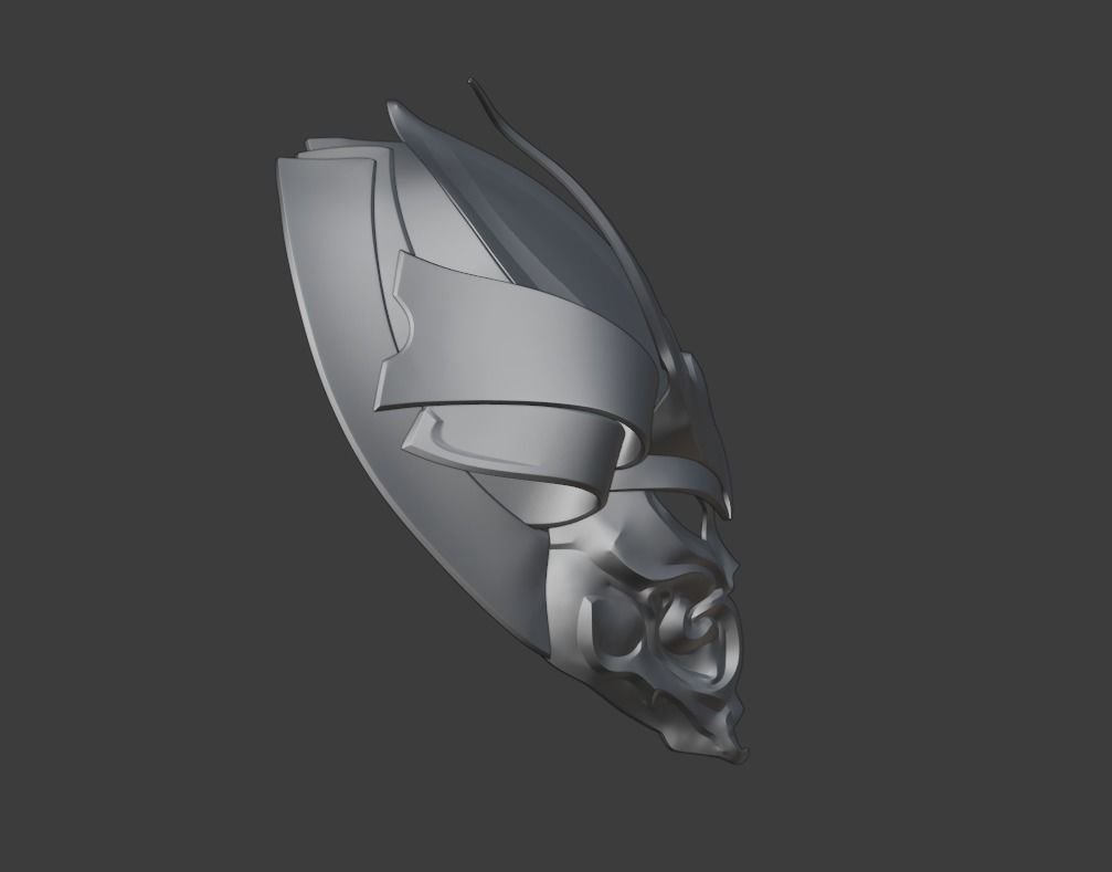 Predator mask - Samurai 3D print model_10