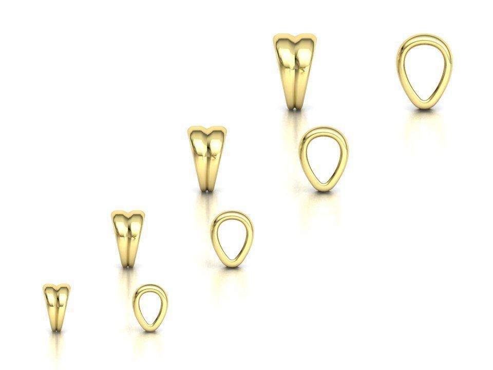 BAIL LOOP PACKAGE for Pendants Necklaces v5 3D print model_4