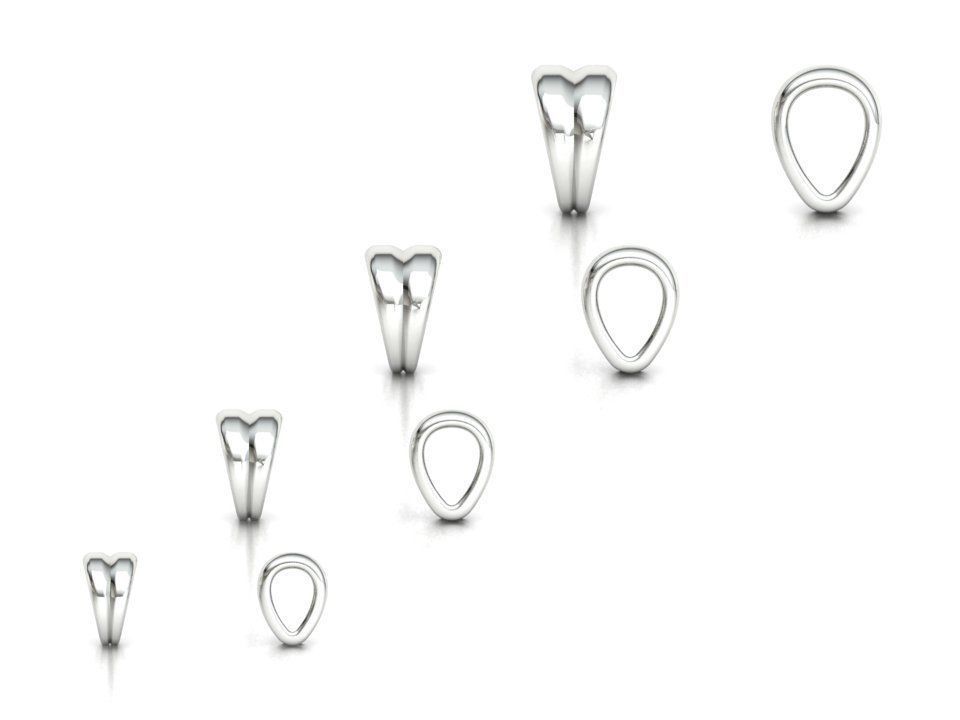 BAIL LOOP PACKAGE for Pendants Necklaces v5 3D print model_3