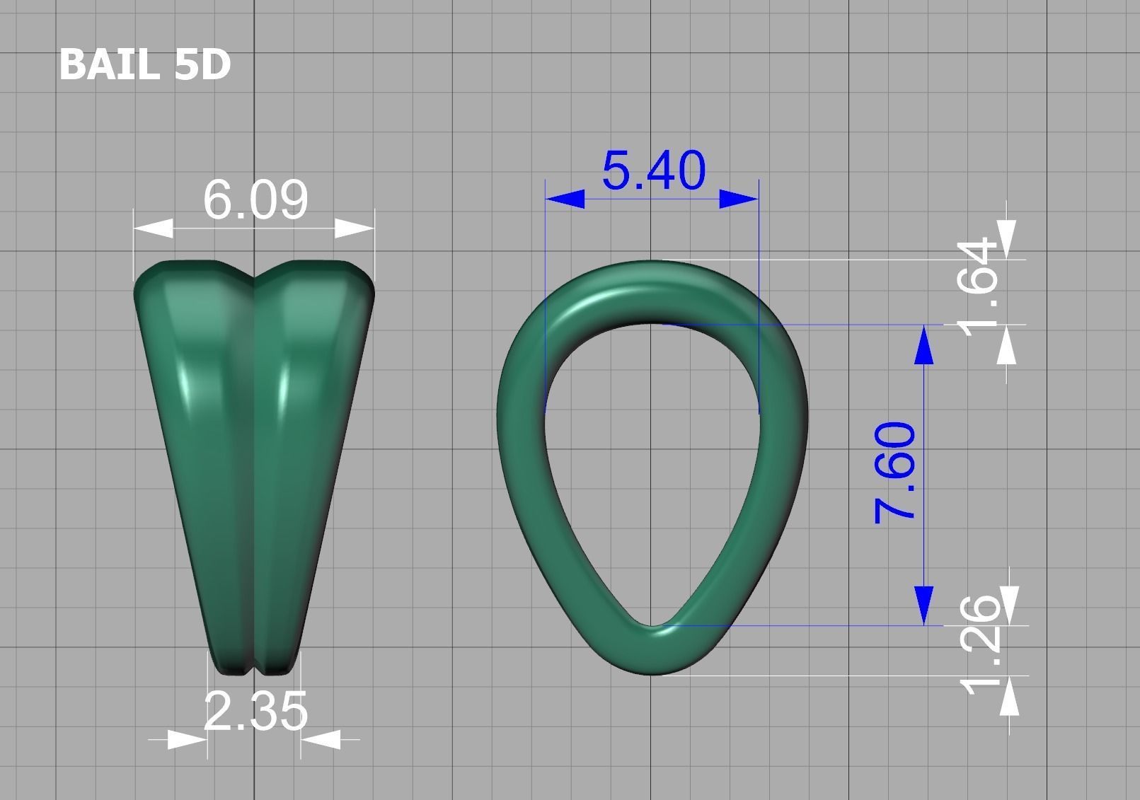 BAIL LOOP PACKAGE for Pendants Necklaces v5 3D print model_13