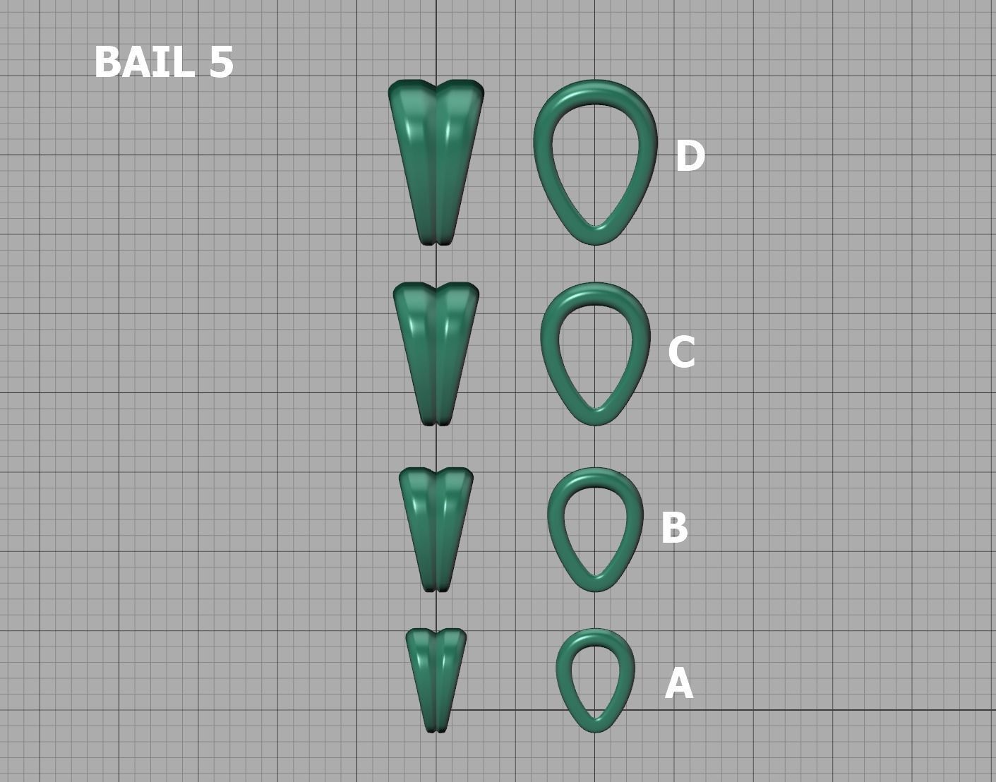 BAIL LOOP PACKAGE for Pendants Necklaces v5 3D print model_9