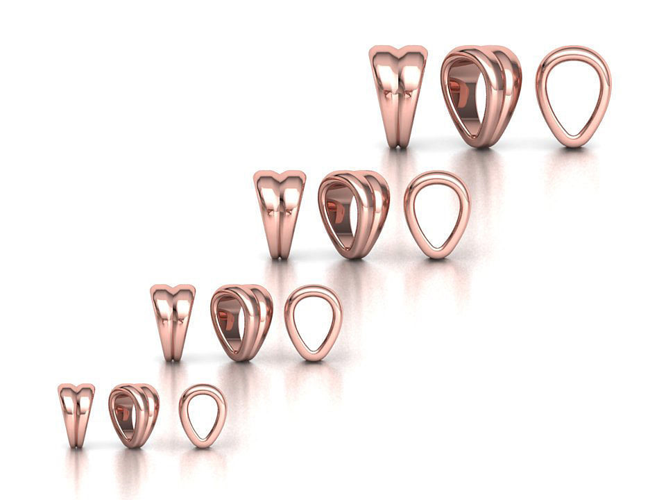 BAIL LOOP PACKAGE for Pendants Necklaces v5 3D print model_2