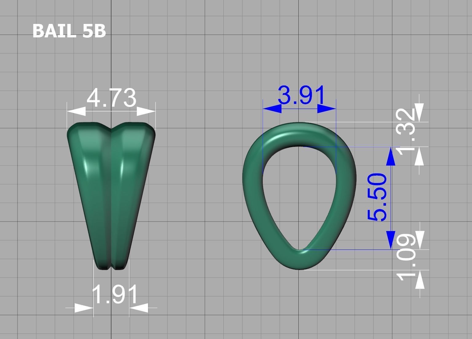 BAIL LOOP PACKAGE for Pendants Necklaces v5 3D print model_11