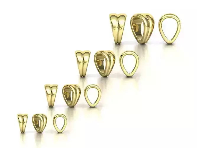 BAIL LOOP PACKAGE for Pendants Necklaces v5 3D print model