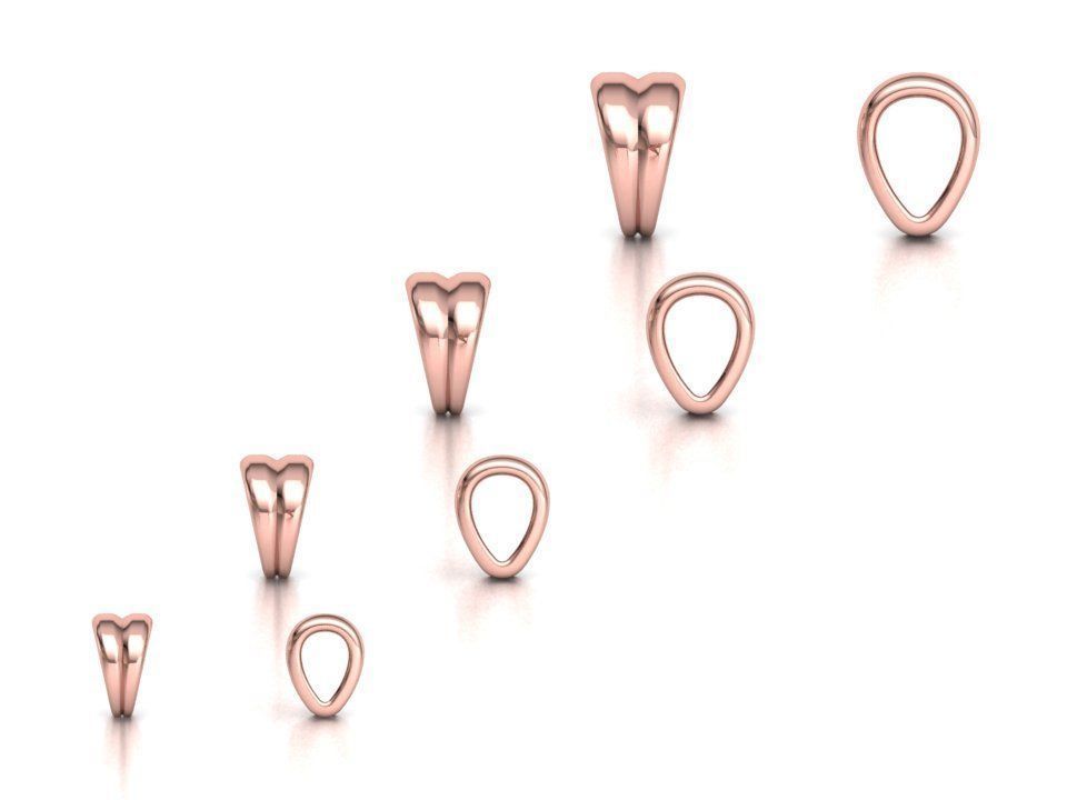 BAIL LOOP PACKAGE for Pendants Necklaces v5 3D print model_5