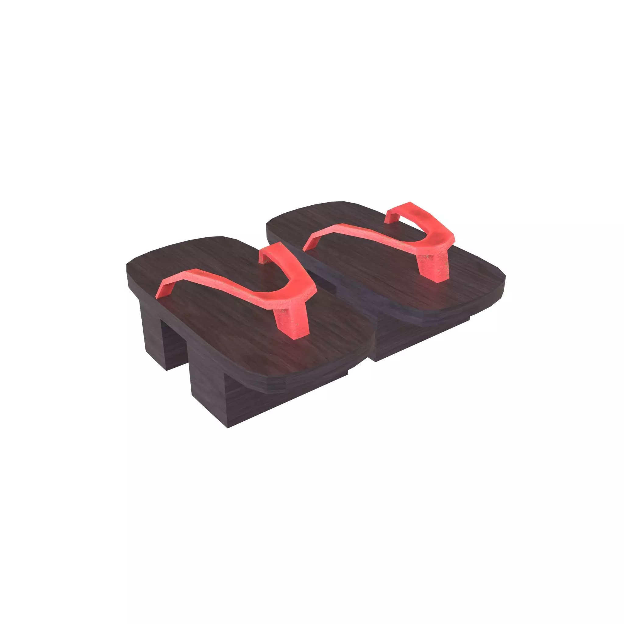 Japanese Clog v1 003 Low-poly 3D model_0