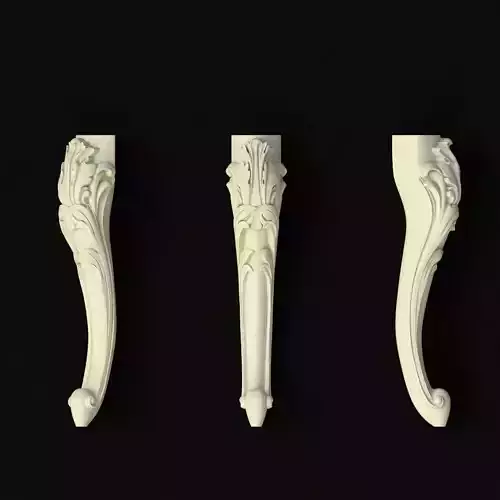 leg High quality 3d models for processing on a cnc machine 