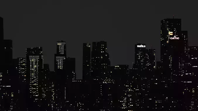 Night City Covid all assets and animation included 3D model