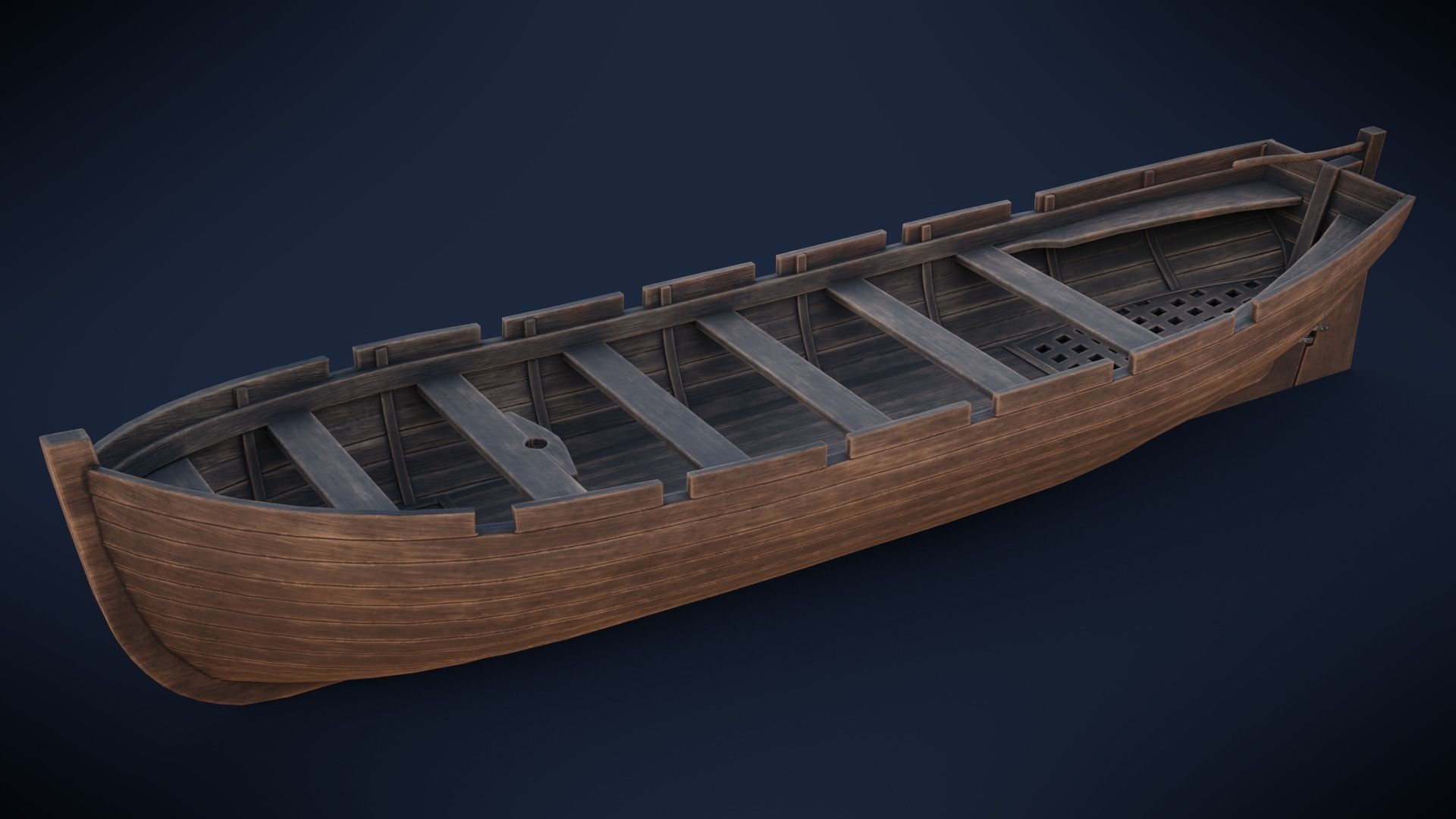 Ships boat Low-poly 3D model_4