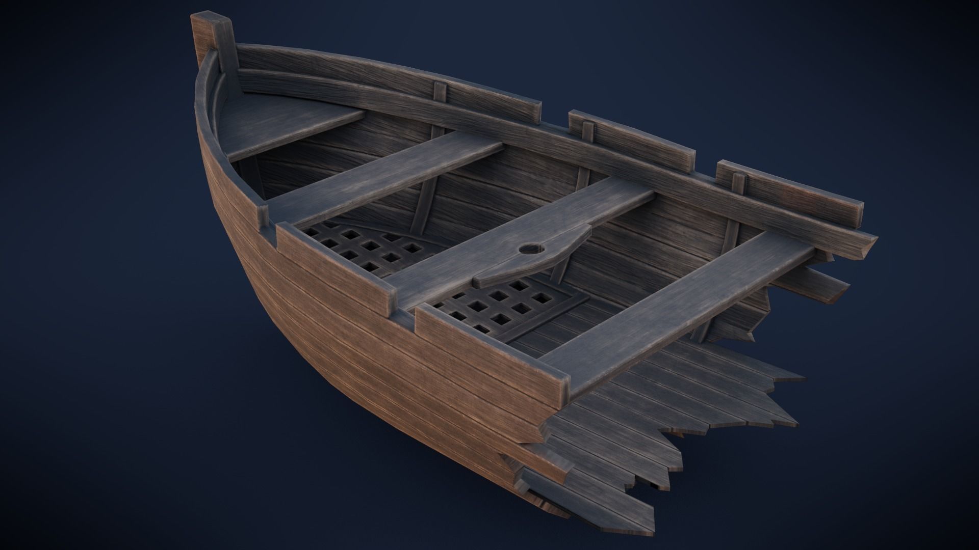 Ships boat Low-poly 3D model_8