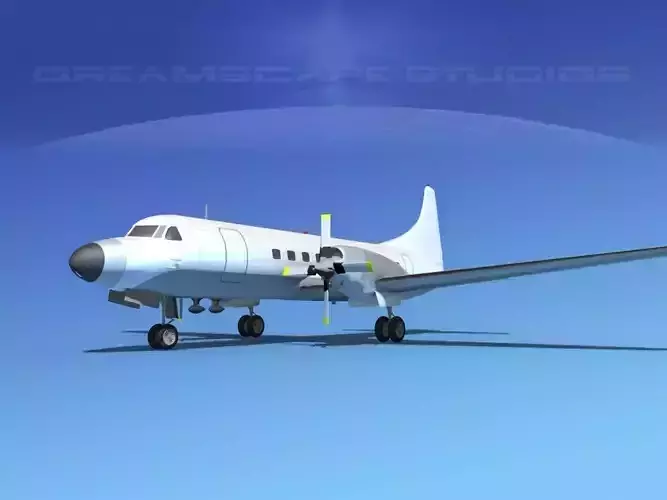 Convair CV-580 Unmarked 2 3D model