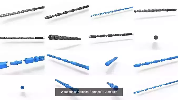 Weapons of Natasha Romanoff 3D Model Collection