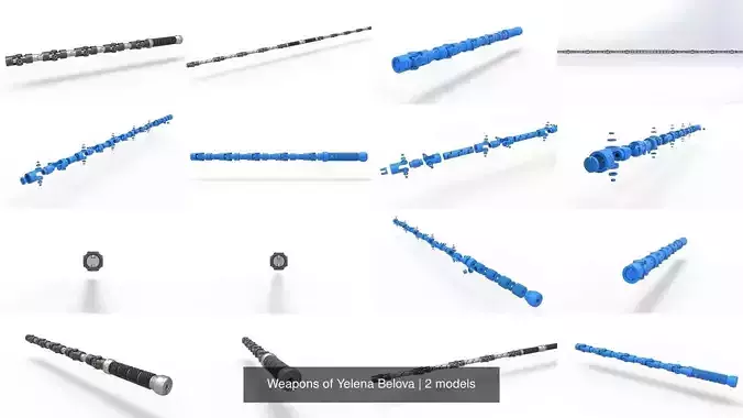 Weapons of Yelena Belova 3D Model Collection