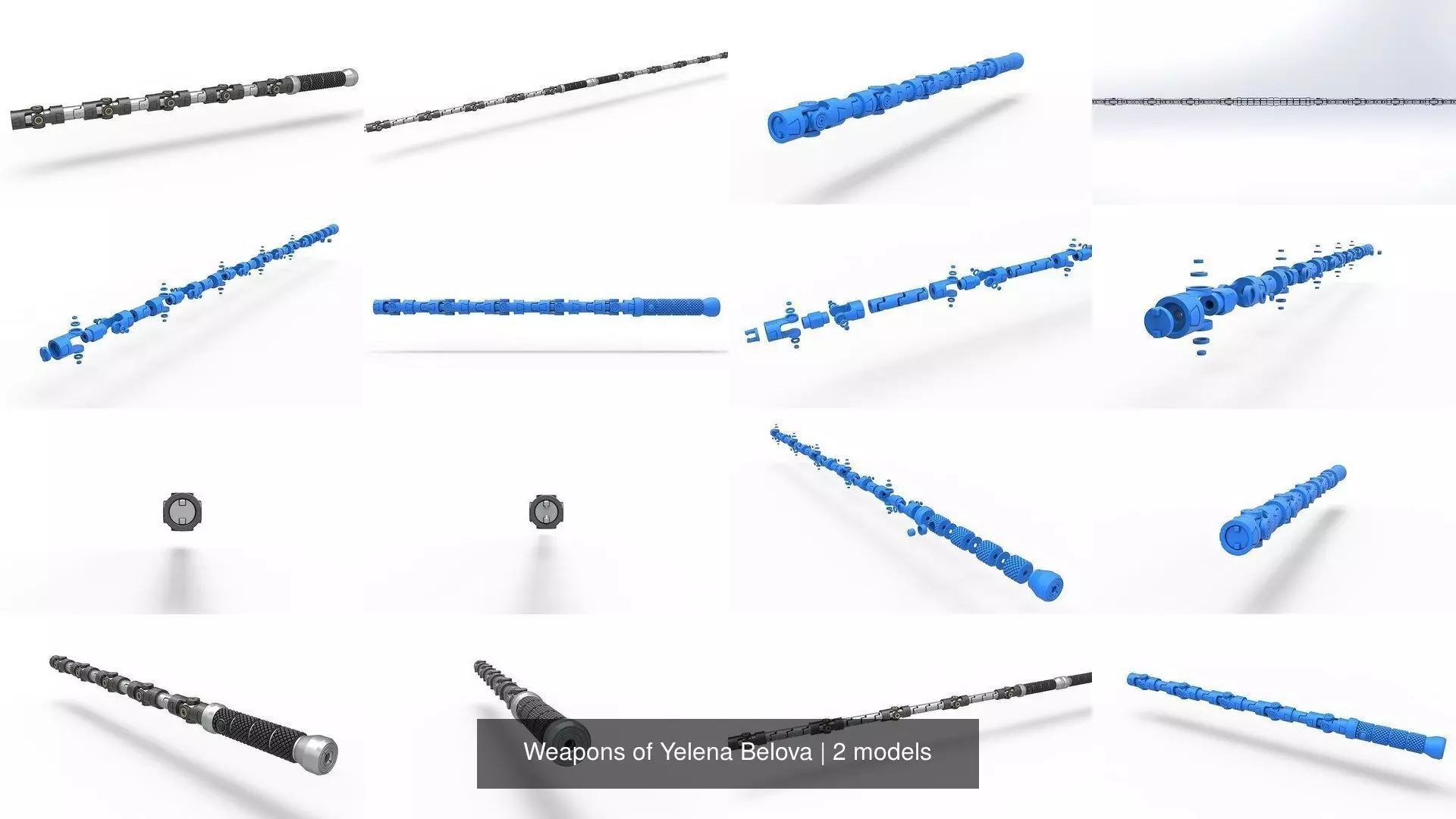 Weapons of Yelena Belova 3D Model Collection_0