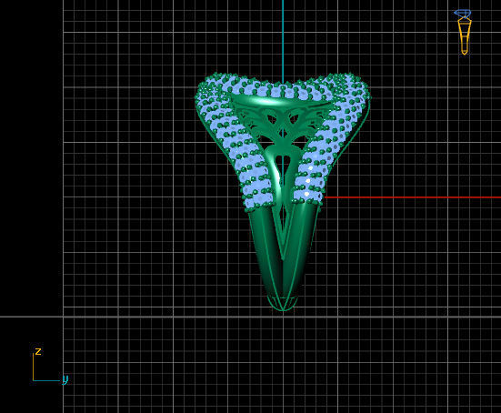 Ring Stone 35 3D print model_4