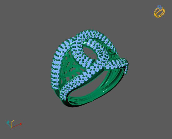 Ring Stone 35 3D print model_1