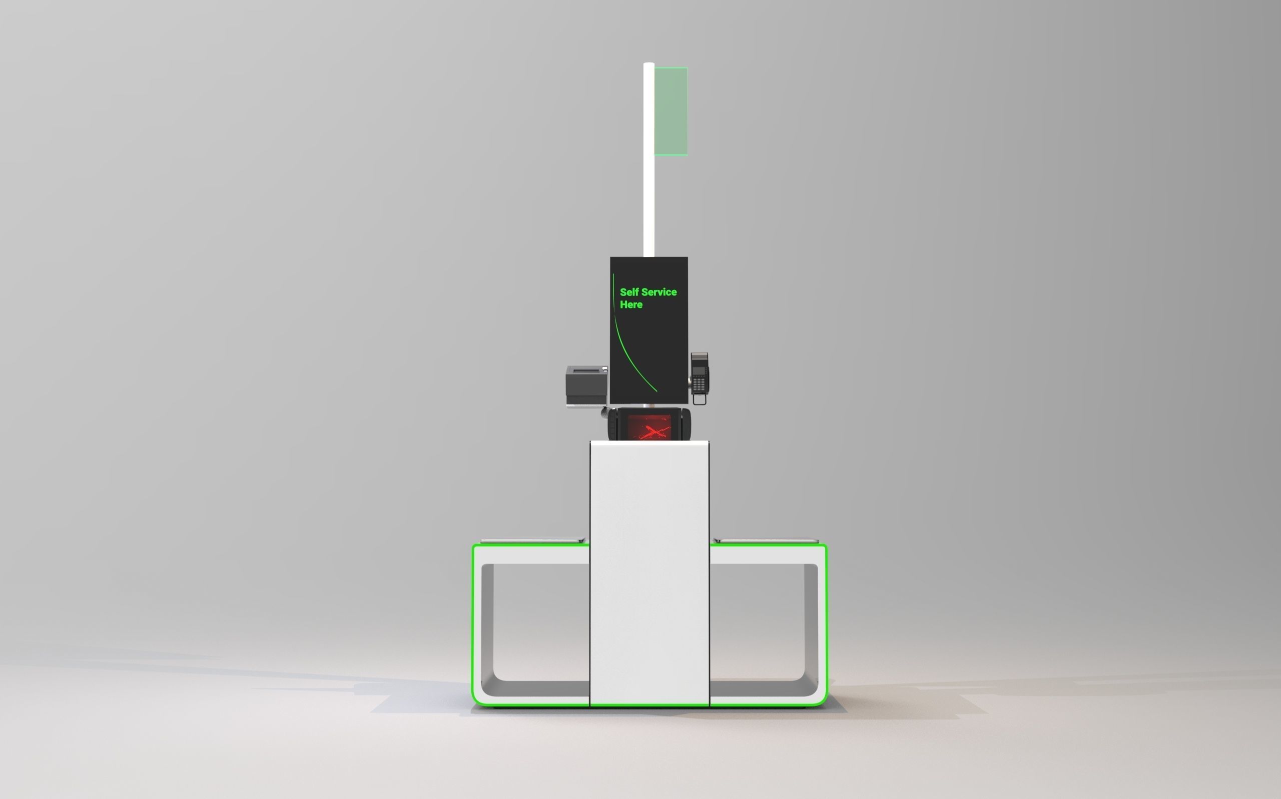 Self checkout design 3D model_4