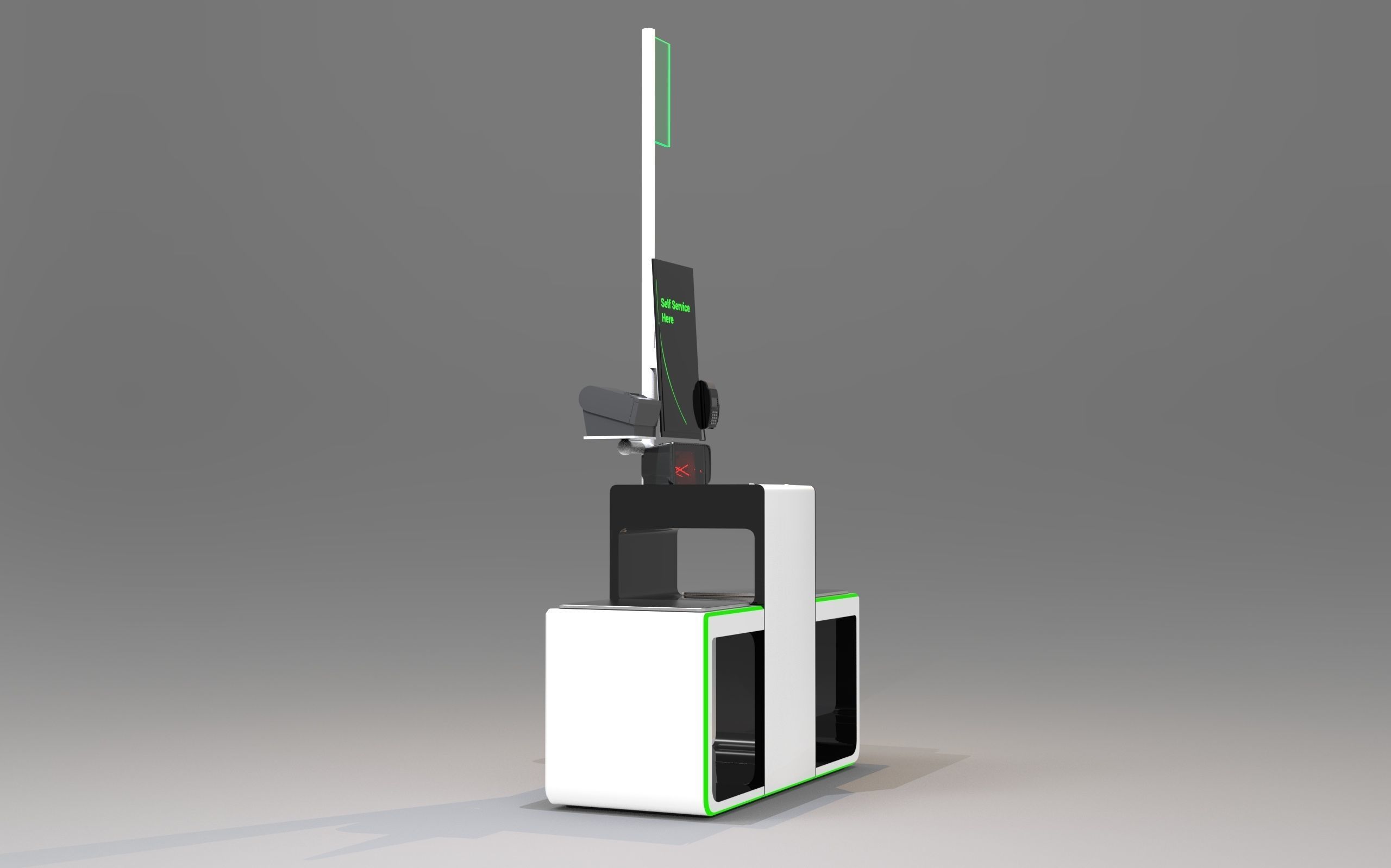 Self checkout design 3D model_3