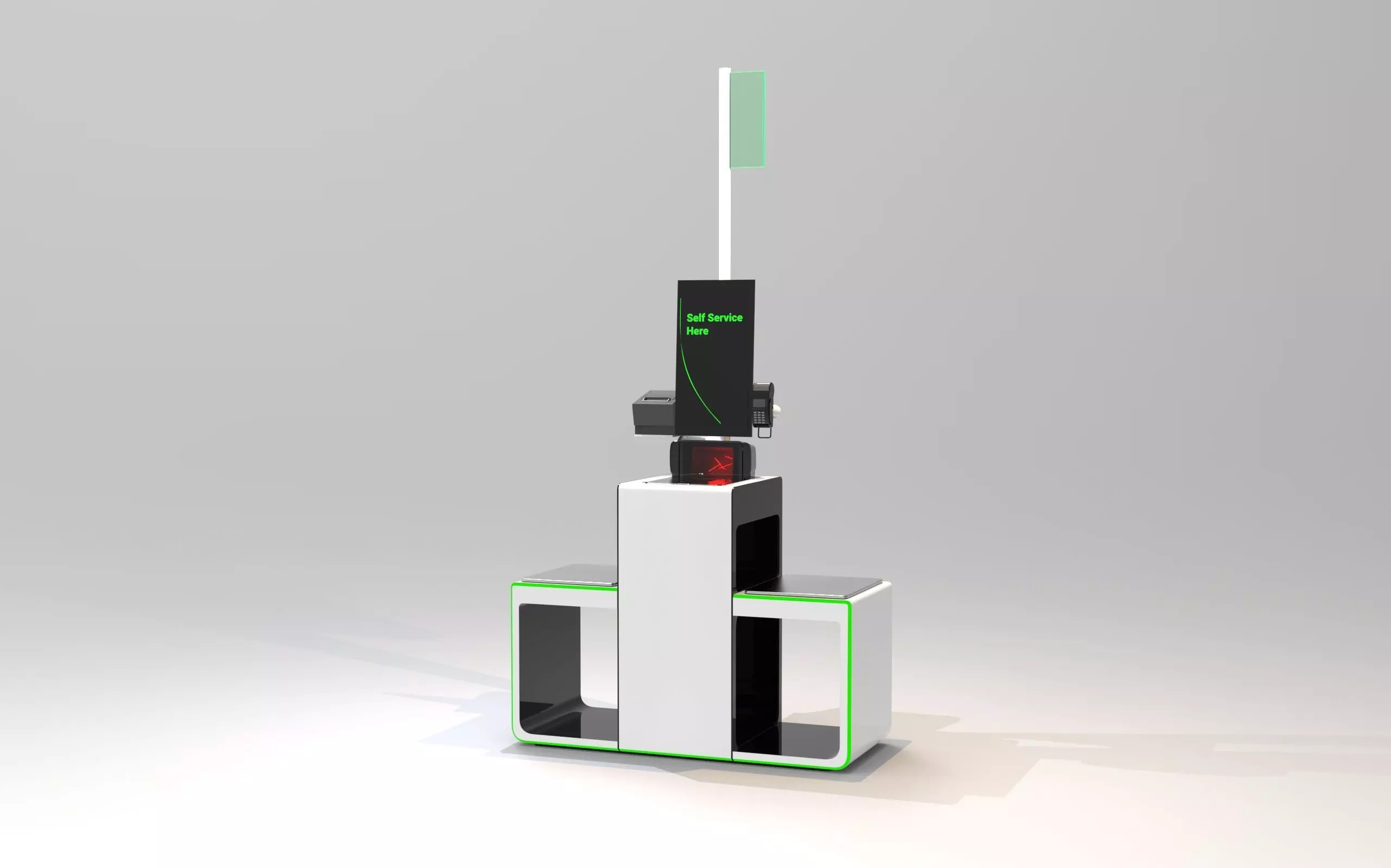 Self checkout design 3D model_0