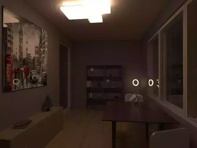 room with combined style