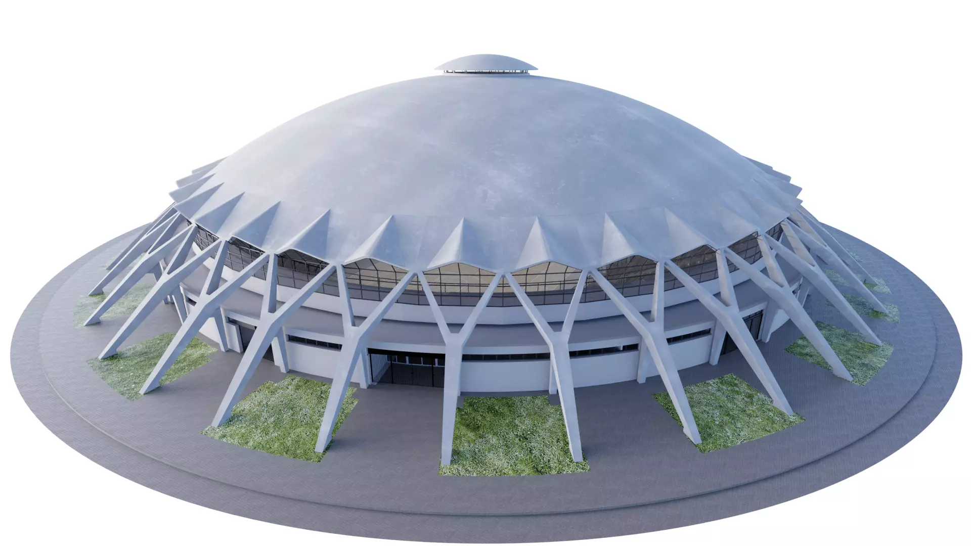 PALAZZETTO DELLO SPORT ROME Pier Luigi Nervi 3D model_0