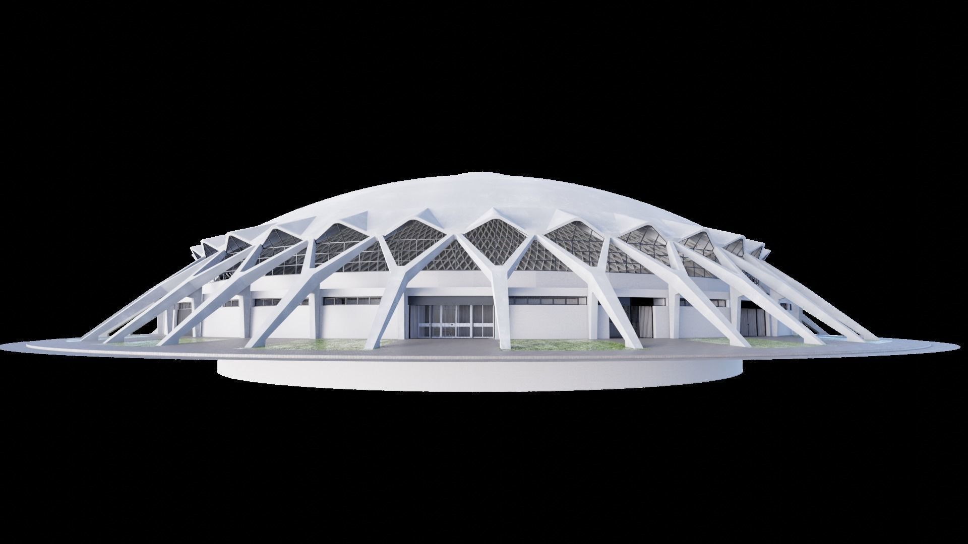 PALAZZETTO DELLO SPORT ROME Pier Luigi Nervi 3D model_1