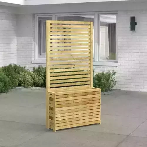 Olivia Wooden Planter Box 3D model