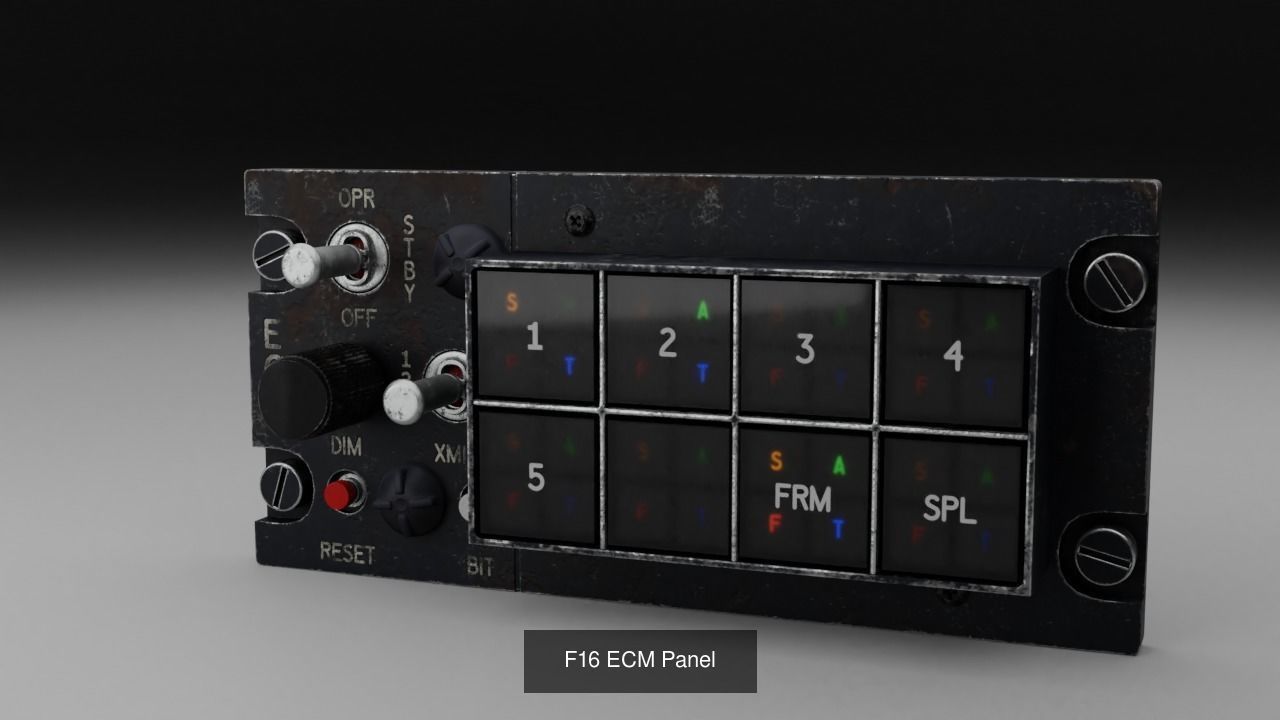 F16 Cockipt Instruments and Gauges 3D Model Collection_166