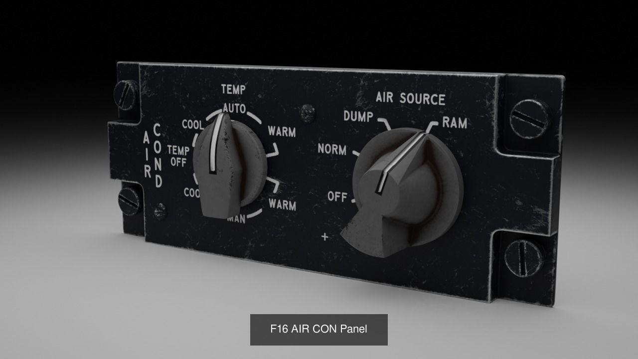 F16 Cockipt Instruments and Gauges 3D Model Collection_146
