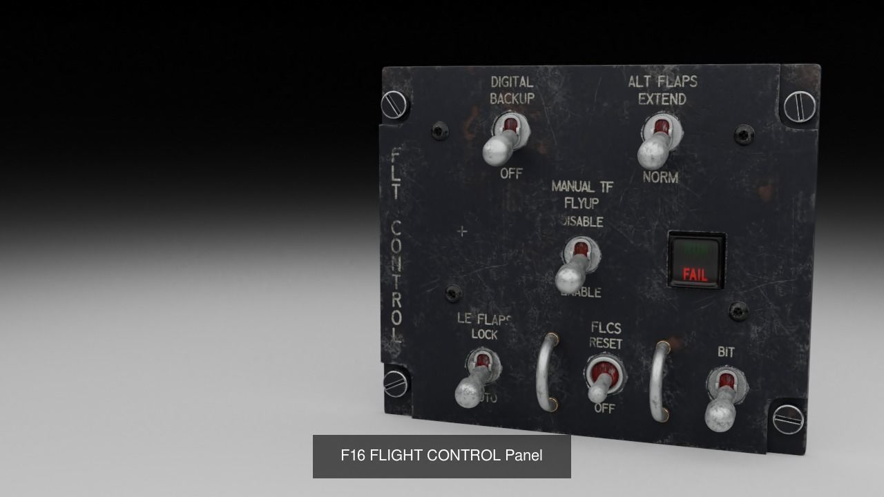 F16 Cockipt Instruments and Gauges 3D Model Collection_97
