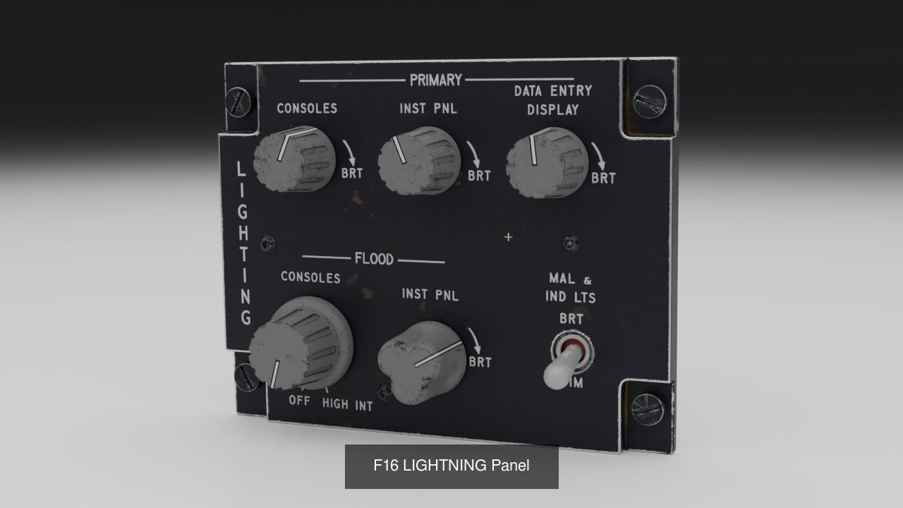 F16 Cockipt Instruments and Gauges 3D Model Collection_145