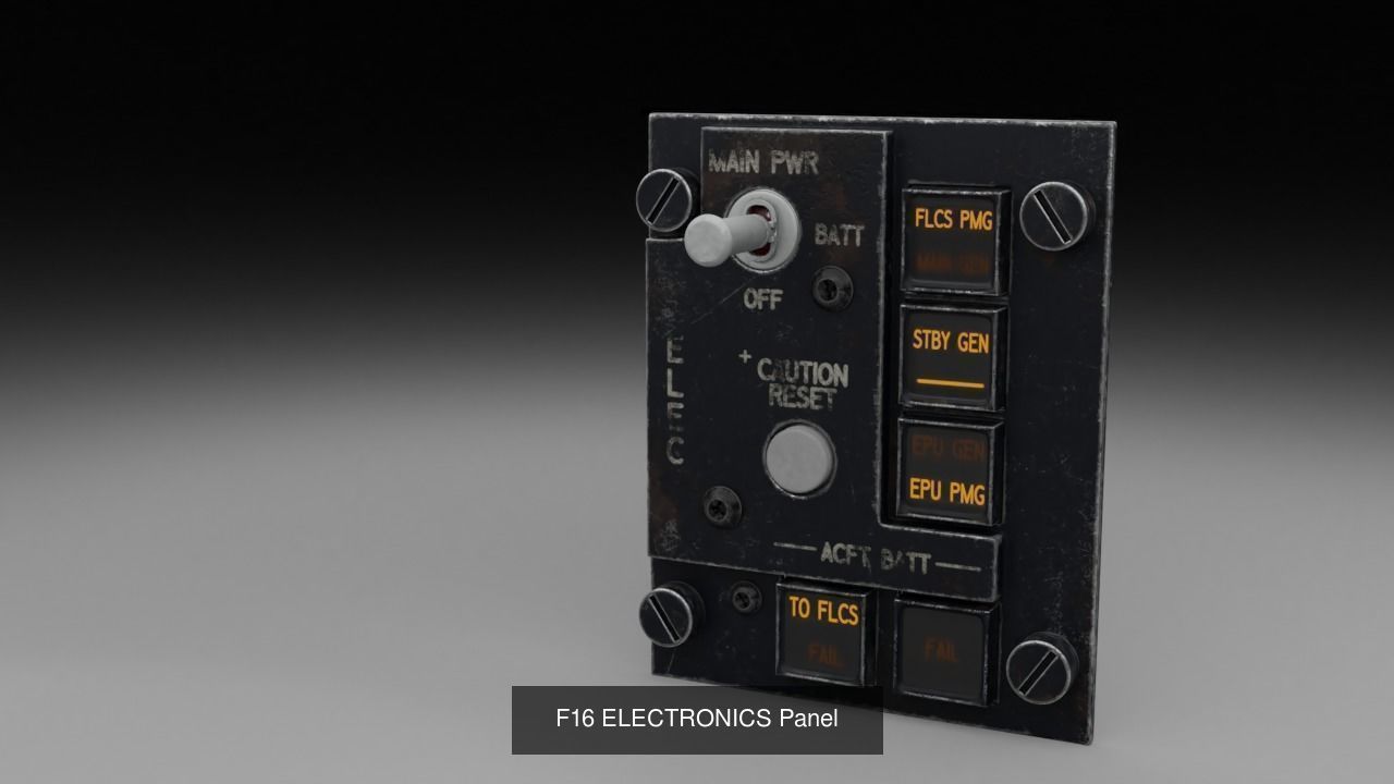 F16 Cockipt Instruments and Gauges 3D Model Collection_168
