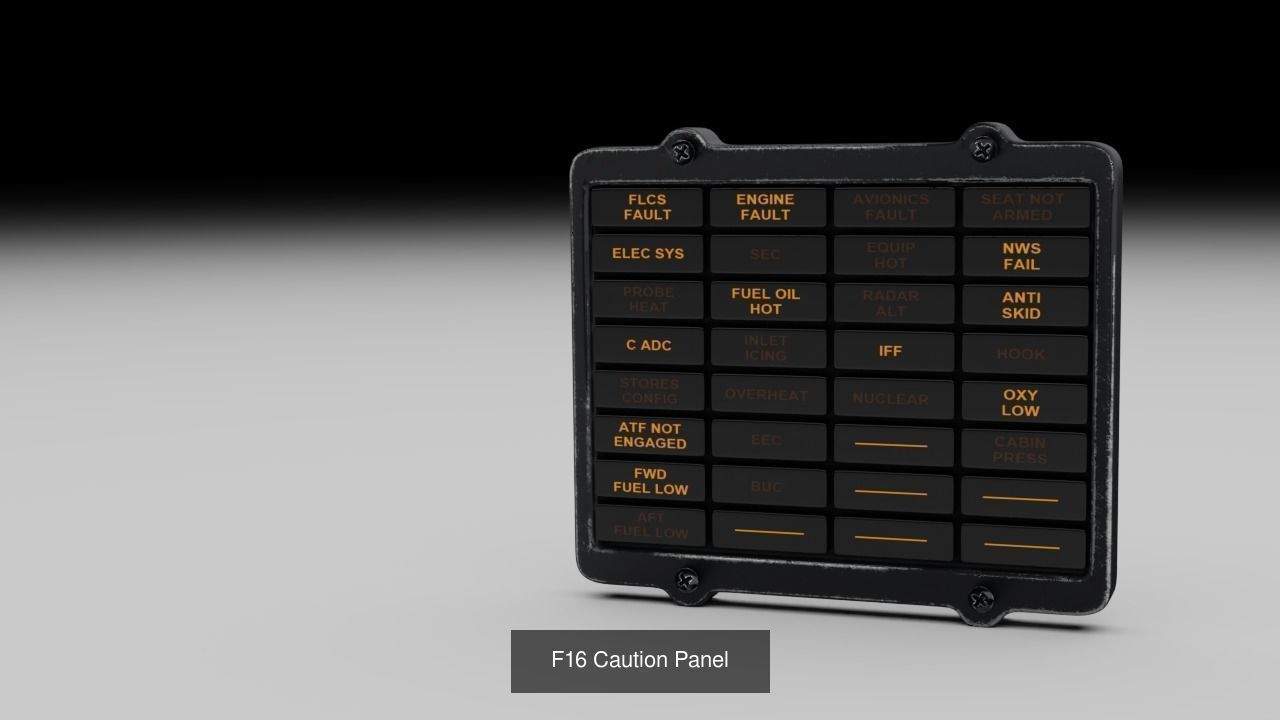 F16 Cockipt Instruments and Gauges 3D Model Collection_140