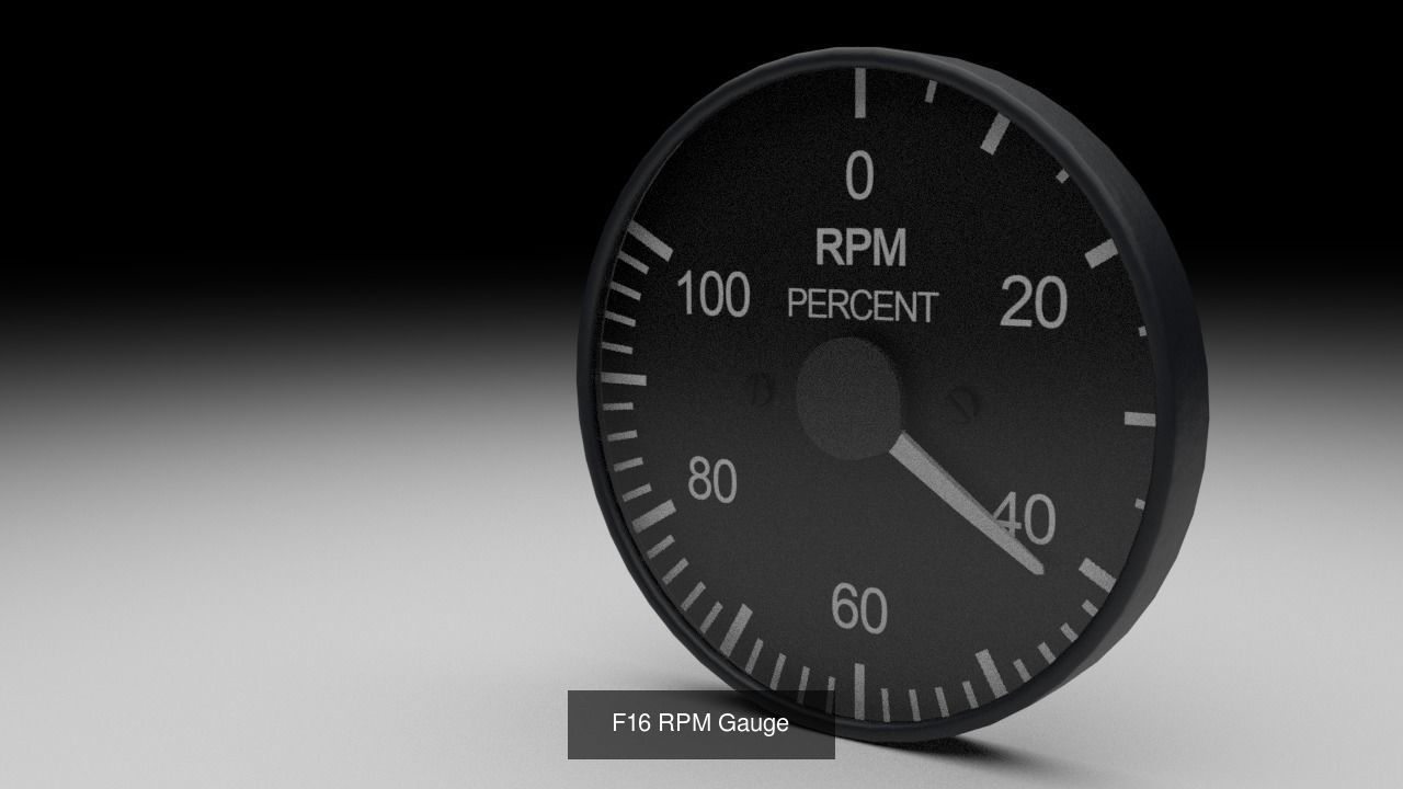 F16 Cockipt Instruments and Gauges 3D Model Collection_119