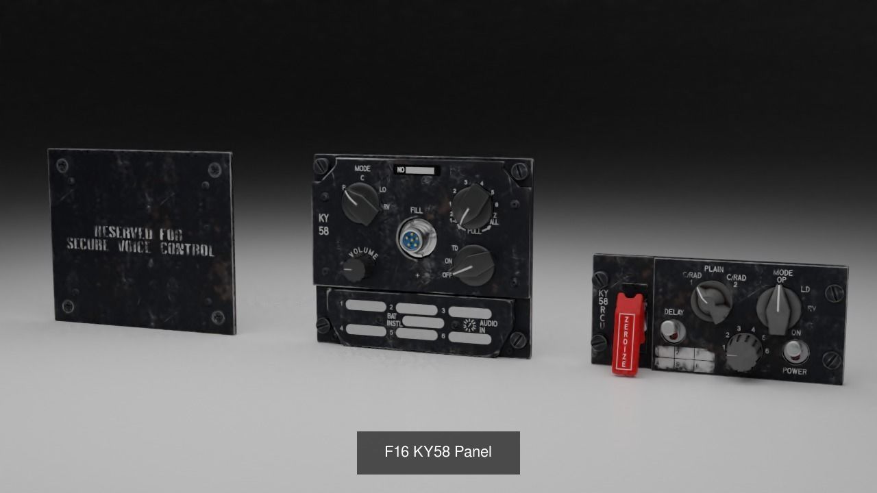 F16 Cockipt Instruments and Gauges 3D Model Collection_150