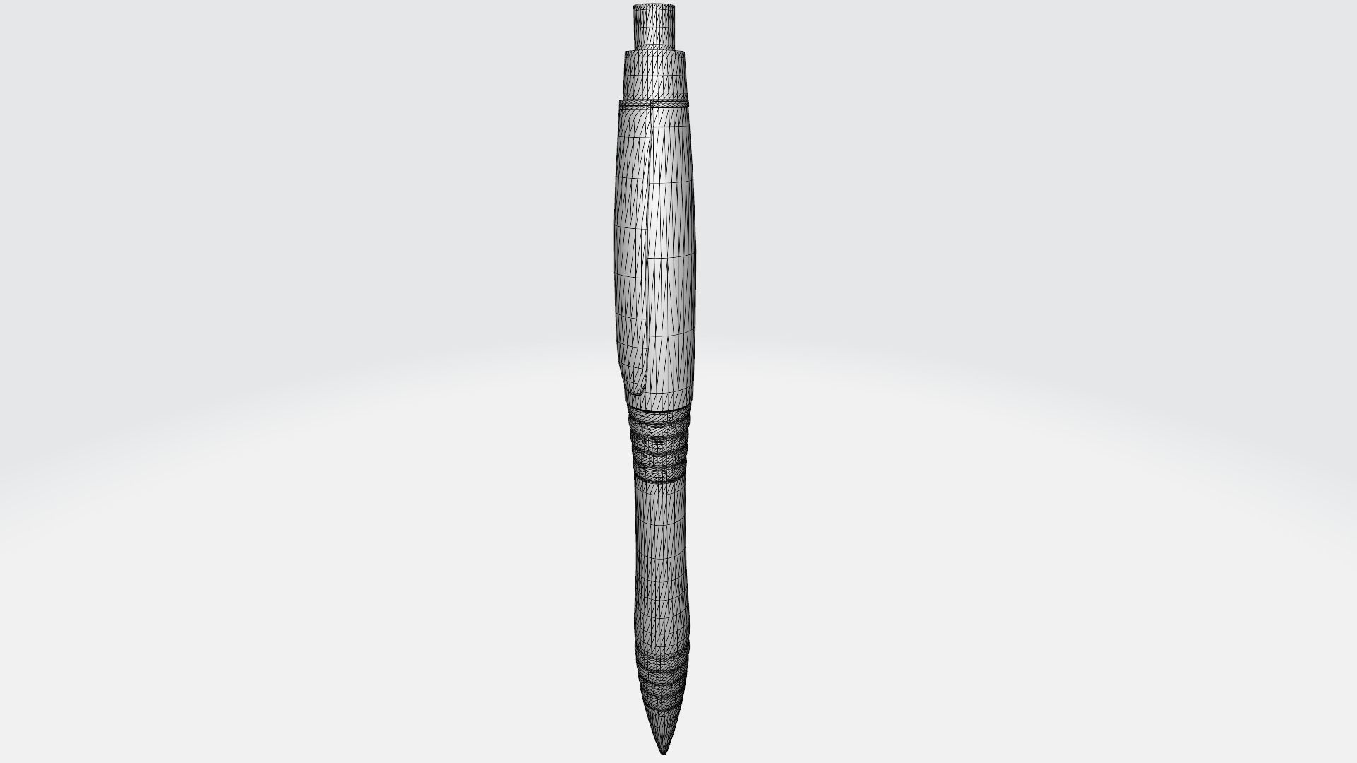 Plastic Pen Low-poly 3D model_4