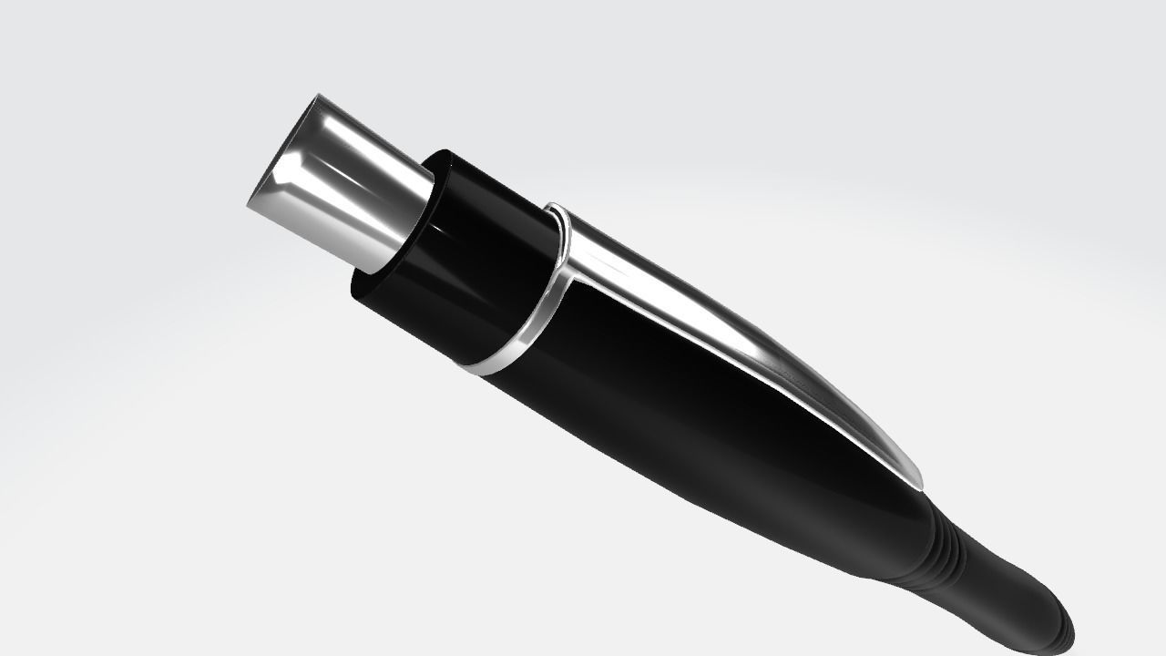 Plastic Pen Low-poly 3D model_1